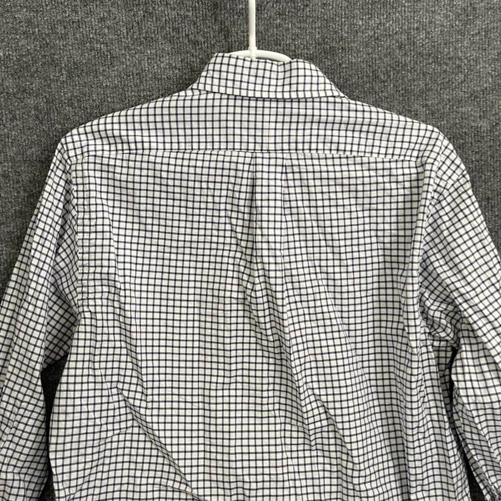 Polo Ralph Lauren Shirt Mens Sz M Plaid Long Sleeve Button Blue White Check